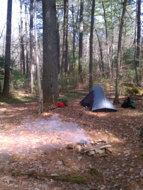 this was my campsite one evening along dismal creek